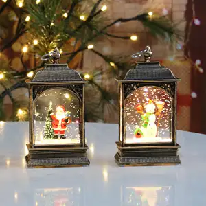 New arrivals 1L warm white LED mini lantern lights with water christmas led table deco lights for home holiday decoration