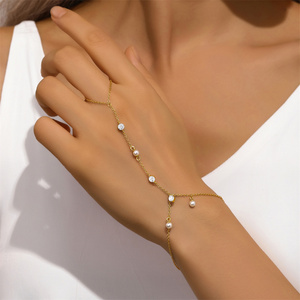 Pulsera CANNER Ajustable con Cadena de Anillos, Flor de Cinco Pétalos, Estilo Bosque, Multicapa y Apilable - Product Image 4