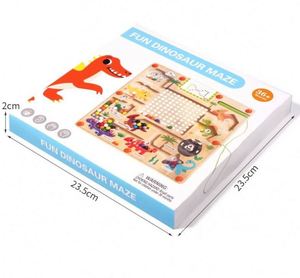 Juguete de Madera Montessori para Niños Pequeños, Juego de Mesa para Aprender los Colores, Laberinto de Dinosaurios - Product Image 6