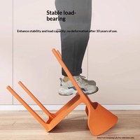 Chaises d'extérieur intégrées en plastique pour adultes, chaises de salle à manger de luxe nordiques, chaises de fête en plastique, chaises d'hôtel pour appartement et salle à manger