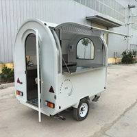 Remorque alimentaire mobile entièrement équipée pour glaces, crêpes, gaufres, pizzas, hot-dogs, cuisine en acier inoxydable avec chauffage, personnalisable