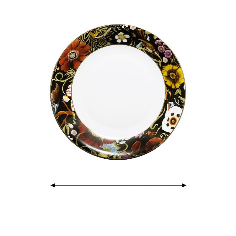 Black 8 inch soup plate