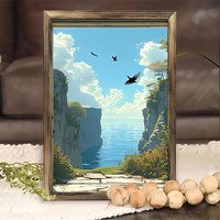 Toile d'art sur cadre en bois 20x30cm Candy Rook