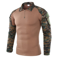 T-shirt camouflage extérieur sur mesure vêtements de costume de grenouille CS Airsoft imperméables t-shirts tactiques à manches longues pour hommes