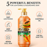 Gel Douche Hydratant Éclaircissant à la Papaye et à la Carotte Naturelle pour Femmes, Personnalisable, Faible MOQ, Fabrication Directe