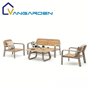 Divano da Giardino in Alluminio Antiruggine per Esterni, Impermeabile, Resistente ai Graffi, Antiruggine, Arredamento Minimalista e Moderno per <span class=keywords><strong>Balcone</strong></span> in Stile Francese - Product Image 2