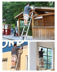 سلم ألومنيوم تلسكوبي 5 أمتار للاستخدام المنزلي أو المركبات الترفيهية، قابل للطي، سعة تحميل عالية، أداة عمل خارجية - Product Image 6