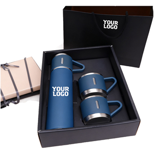 ชุดกระติกน้ำร้อนสุญญากาศสแตนเลส LC681 พร้อมโลโก้บริษัทแบบกำหนดเอง ชุดแก้วน้ำแบบกำหนดเอง กระติกน้ำร้อนสุญญากาศ - Product Image 1