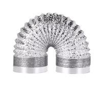 Conduit flexible télescopique en aluminium anodisé blanc argenté de haute qualité, 100 mm, design moderne, pour usage en cuisine, prise d'air HVAC