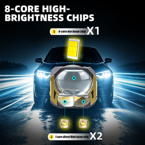 ซันวี 1.6 นิ้ว M3 แม็กซ์ 12V โมดูลโปรเจคเตอร์เลนส์ LED ความสว่างสูงพิเศษ 5500K สำหรับดัดแปลงไฟหน้ารถยนต์ - Product Image 6