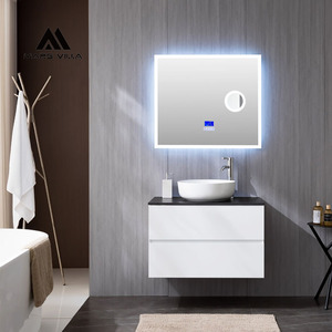 Mars Villa: Mobile <span class=keywords><strong>Bagno</strong></span> Sospeso Contemporaneo da 600mm in Alluminio Personalizzato con Specchio LED, Grigio <span class=keywords><strong>Antracite</strong></span>, per Hotel - Product Image 4