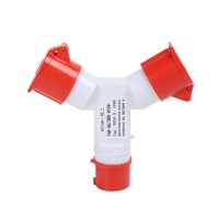 Multiprise industrielle Y à 2 voies, répartiteur de prises multiples, connecteur 2 voies, 380 V, 4 broches, 3P+E, IP44, répartiteur 2 voies