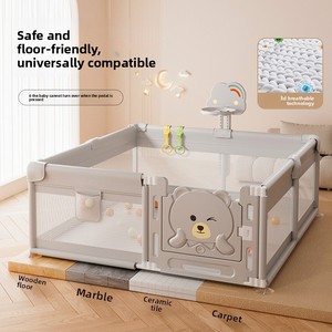 Valla de tela con patrón sólido para bebés y niños pequeños, ideal para el hogar, parques de atracciones, sala de estar y dormitorio. - Product Image 4
