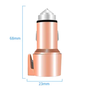 شعار مخصص قوانغدونغ جودة عالية 30 واط المزدوج usb تهمة سريعة إنقاذ الحياة مع ولاعة السجائر شاحن سيارة مع صندوق التعبئة والتغليف