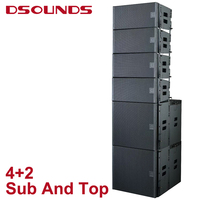 Enceinte Line Array Double 10 Pouces avec Filtre Actif Intégré, Haut-parleur Professionnel Pleine Fréquence pour Scène Intérieure