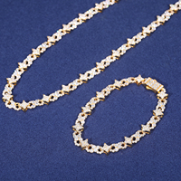 8mm Étincelles CZ Diamant Tennis Chaîne Hip Hop Bijoux Hypoallergénique En Laiton Glacé 5A Zircon Infiniment Collier pour Cadeau De Fête