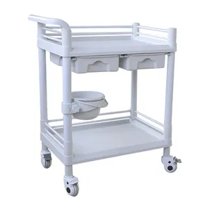 Medical Abs Hospital Nurse Medicine Treatment Plastic Trolley Abs Nursing Cart Hospital Trolley