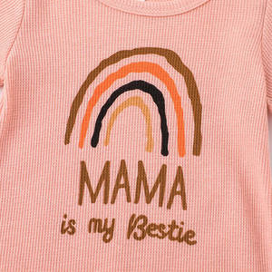 En stock Combinaison d'été pour bébé en tissu gaufré à manches courtes Vente en gros Personnalisation - Product Image 4