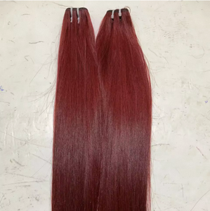 Extensions de cheveux vierges Remy 100% cheveux humains du Vietnam, ligne de cheveux fine, 4x4, rouge vin, bordeaux, 99J, dentelle suisse transparente HD - Product Image 2