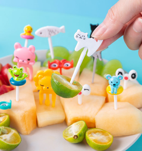 Mini Food Picks for Kids for bento lunch box Cartoon stuzzicadenti <span class=keywords><strong>per</strong></span> torta di frutta Dessert pasticceria Party Supply for Children - Product Image 1