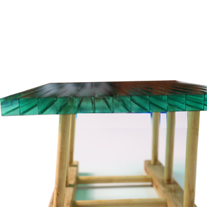 Modern Design Polycarbonate Twin- Wall Hollow Sheet for Hotel <strong>Plastic</strong> Greenhouses <strong>Roofing</strong> Green Color - Product Image 6