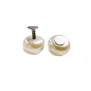 Flat Pearl Rivets 8-12mm High Gloss <b>Plastic</b> Resin For Clothing Decoration - Product Image 5