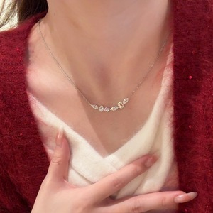 Women's S925 Sterling <b>Silver</b> <b>Necklace</b> New Style Irregular Bean Pearl <b>Heart</b> Design Light Luxury Layered Fashion <b>Necklaces</b> - Product Image 2