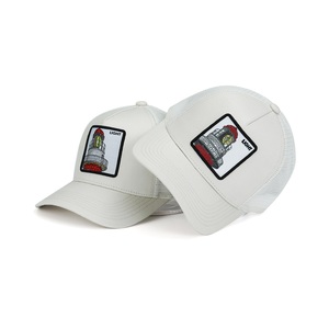 Retro Đàn Hồi Chim Cánh Cụt An Ninh Hatch King Gradient Bingo Râu Xô Zombie Trucker Cap Hat - Product Image 6