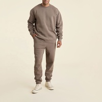 Logo personnalisé Marron Léger Classique Ras Du Cou Confortable Pull Sweatshirt pour Hommes