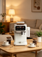 Cafetera Espresso Anbolife Bean to Cup de 20 Bares con Molinillo Integrado, Función de Preparación en Frío y Caliente, Tanque de Leche, Fabricación OEM ODM