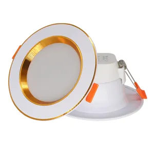 Dob Mini Luminária embutida inteligente para teto tricolor, luminária embutida em alumínio moderna 80 SMD2835, iluminação e circuitos para escritório doméstico 5W