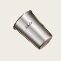 Chope à bière à paroi unique de 500ml Tasse de voiture en acier inoxydable Logo gravé au laser personnalisé en gros 260ml 350ml 430ml 300ml