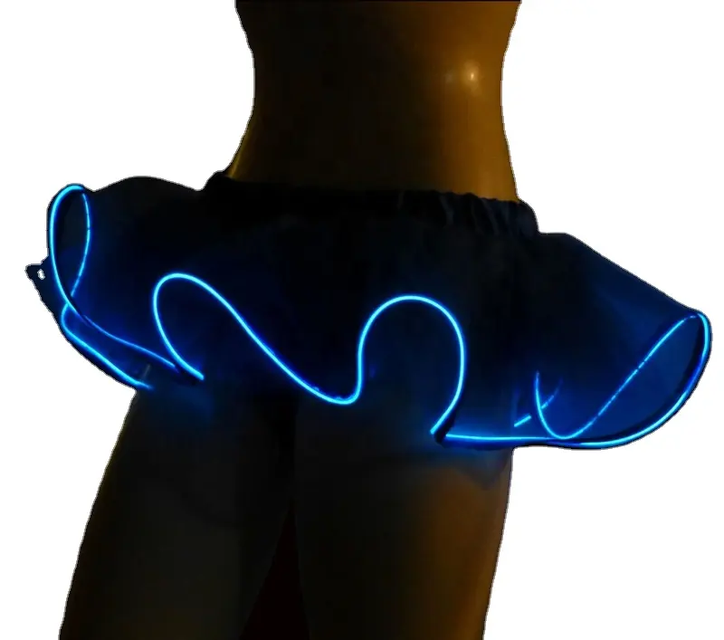 Rok Lampu Tutu Berkedip untuk Anak Perempuan, Gaun Pesta Lampu Led Dansa Modis untuk Anak Perempuan