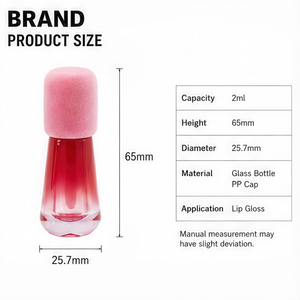 Pigment de gloss à lèvres vegan anti-adhésif avec paroi conique épaisse pour maquillage quotidien, étiquette privée personnalisée, logo personnalisé - Product Image 5