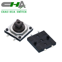 Interrupteur Tactile Étanche SMD CHA 12x12mm à Poignée Carrée, Longue Durée de Vie
