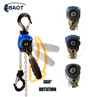Mini palan à levier léger pour bricolage et usage domestique, avec chaîne en acier allié, capacité de charge de 0,5 tonne, hauteur de levage personnalisée, homologué CE