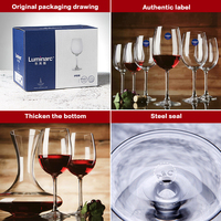 Verres à Vin en Gros Luminarc Personnalisables Estampage Or Gravure Laser Verres à Vin Rouge, Champagne et Cocktail Lot de 6 Coffret Cadeau