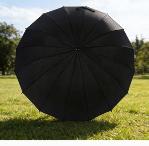 Parapluie Automatique 16K de Marque d'Usine avec Poignée Noire – Parapluies de Pluie avec Poignée - Product Image 1