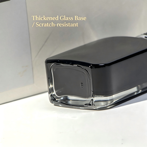 Luxury 50ml Matte Black <b>Square</b> Perfume Bottle Custom Logo Refillable Niche Fragrance Glass Pump Sprayer for Indie Brands - Product Image 6