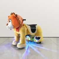 Cheval à bascule animal en peluche de haute qualité, centre commercial animal ride sur 6 volts