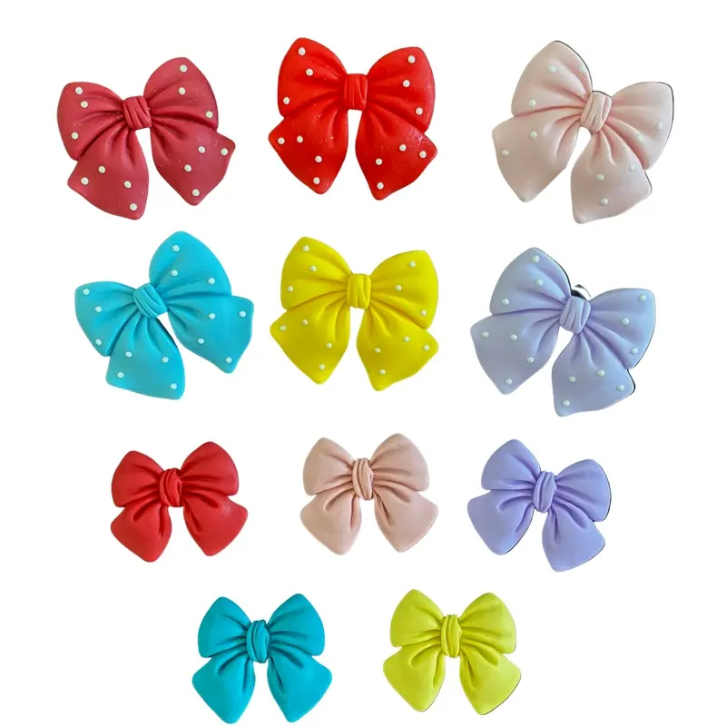 ที่ถอดออกได้Diy 3dรองเท้าCharms Bowtieดอกไม้3dรองเท้าอุปกรณ์ตกแต่งสําหรับClogรองเท้าCharms