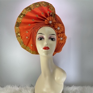 Bufanda versátil clásica de moda nigeriana para boda de diamantes africanos nuevos para mujer gorra elegante de uso diario para viajes de fiesta al aire libre - Product Image 4