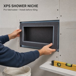 <span class=keywords><strong>Nicchia</strong></span> <span class=keywords><strong>Doccia</strong></span> XPS Pronta per la Piastrellatura 12x12 12x28 Pollici con Ripiano Regolabile, Mensola Incassata Impermeabile per Bagno - Product Image 2