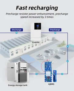 XJ Smart Energy Storage 24v 48v 100a 8s 10s Inverter With Active Balance For Deye/growatt Etc 200a Bms