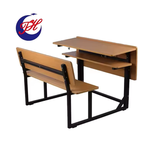 Nouveau produit : Ensembles de bureaux et chaises doubles personnalisables pour salles de classe universitaires, chaises d'école, bureaux d'école - Product Image 1