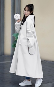 معطف واق من المطر مخصص متعدد الألوان شعار إيفا رمادي أزرق بسيط غير قابل للاستخدام مرة واحدة للبالغين معاطف المطر - Product Image 2