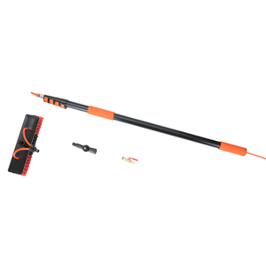 Strumento di pulizia del pannello solare a palo telescopico in alluminio da 4.6m con spazzola retrattile materiale metallico - Product Image 6