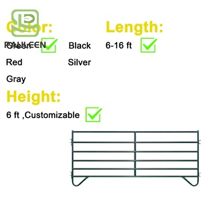 Paneles de patio de cerca de <span class=keywords><strong>corral</strong></span> de ganado de metal galvanizado con puertas de red de granja para diseño de construcción de acero Panel de caballo - Product Image 2