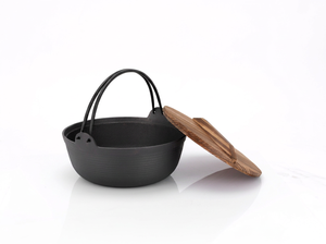 Marmite à Sukiyaki en fonte pré-assaisonnée, mini-marmite en fonte antiadhésive pour le camping et les activités de plein air - Product Image 2