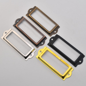 Retro Iron Label <b>Frame</b> Rectangle 83x30mm Durable Handle For Gift Box Business Card Name Card <b>Frame</b> Antique Bronze Red Bronze - Product Image 3